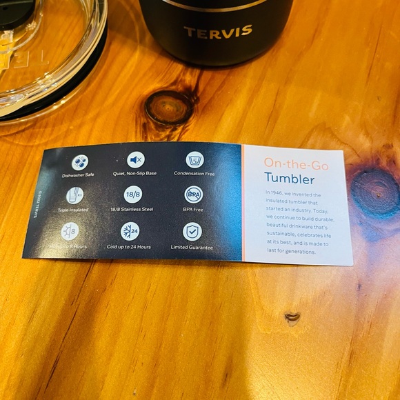 Tervis Black Tumbler with Clear Lid - Picture 4 of 4